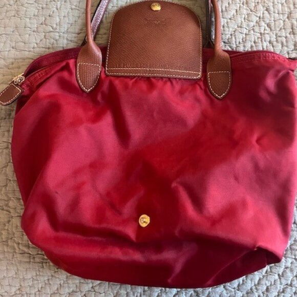 Longchamp Le Pliage Original Medium Nylon Tote Bag Red - Picture 1 of 8